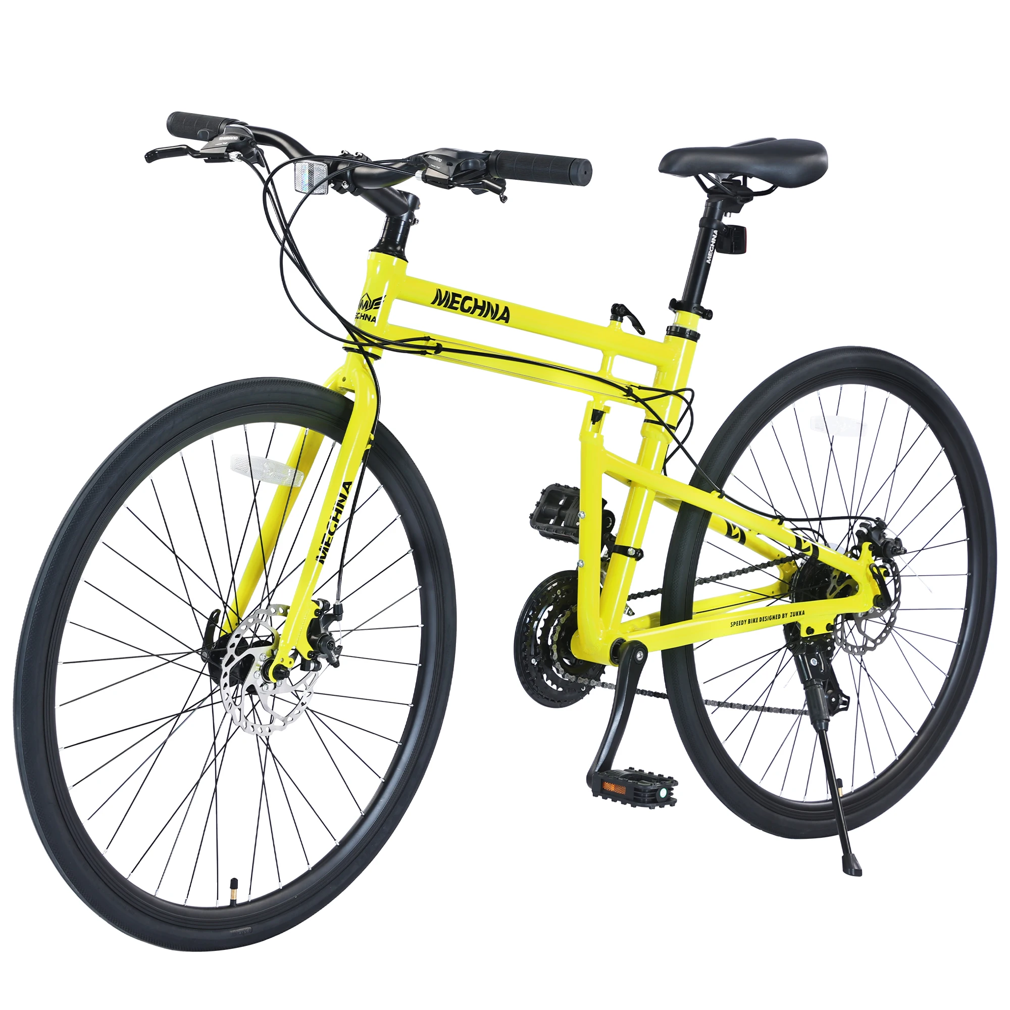 ZUKKA 700C Folding Road Bike 21 Speed Aluminum Alloy Frame Up to