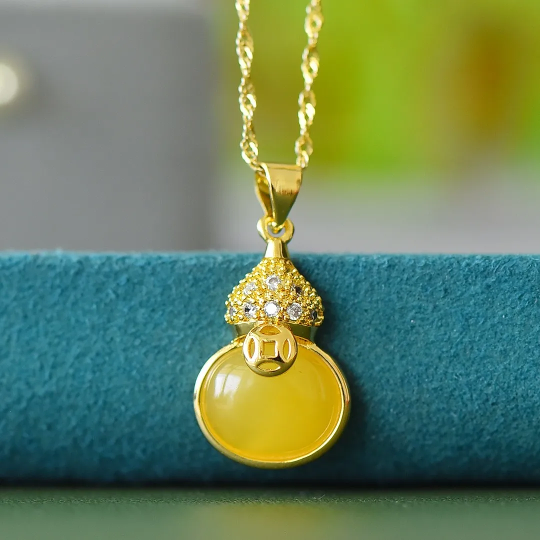 

Ожерелье женское из натурального янтарного камня, Изящные Ювелирные украшения из исцеляющих драгоценных камней, подвеска из натурального Балтийского янтаря фэн-шуй