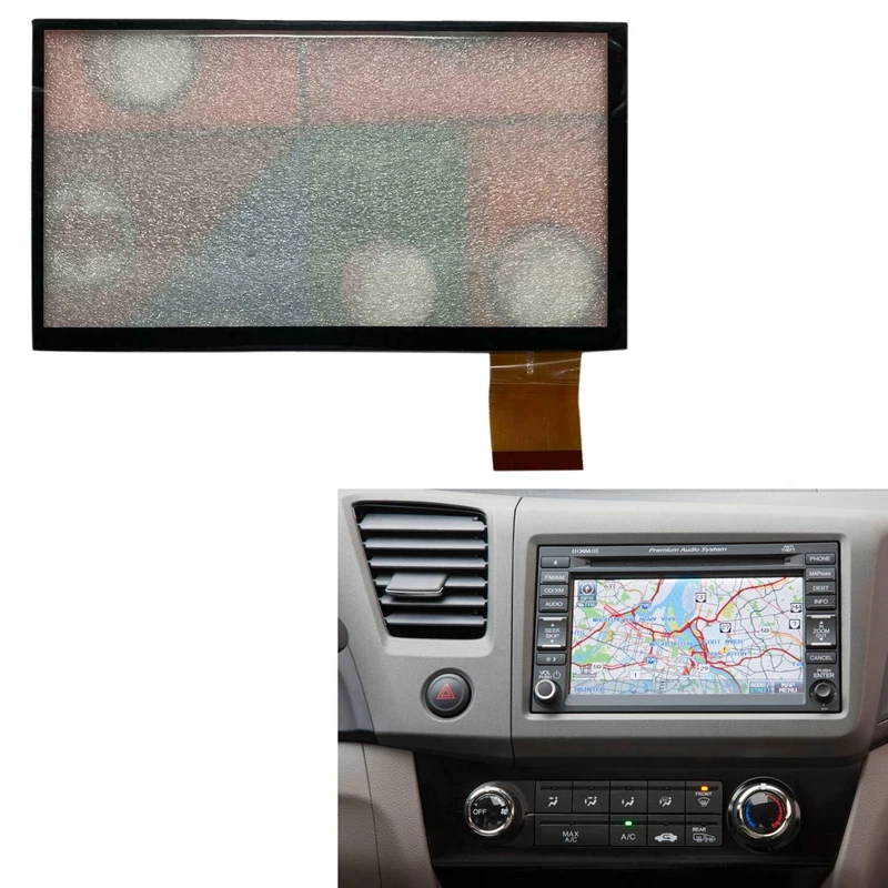 

7-дюймовый сенсорный экран со стеклянным дигитайзером для Honda Civic 2012, 2012, 2013, 2014, 2015, автомобильный DVD-проигрыватель, GPS-навигация, ЖК-дисплей