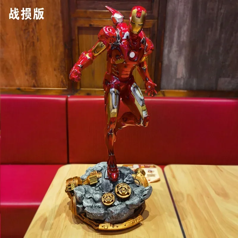 

Популярная модель Железного человека ручной работы Mk7, модель Мстителей Marvel вокруг большой полимерной статуи, дисплей, креативные подарки
