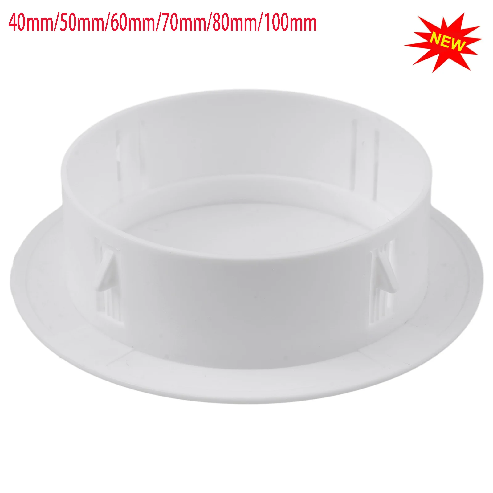 

1PC 40-100mm Decorative Cover Wall Hole Cover Protective Vents Decor Cap Plastic Plug Plastic For Air Conditioning Holes