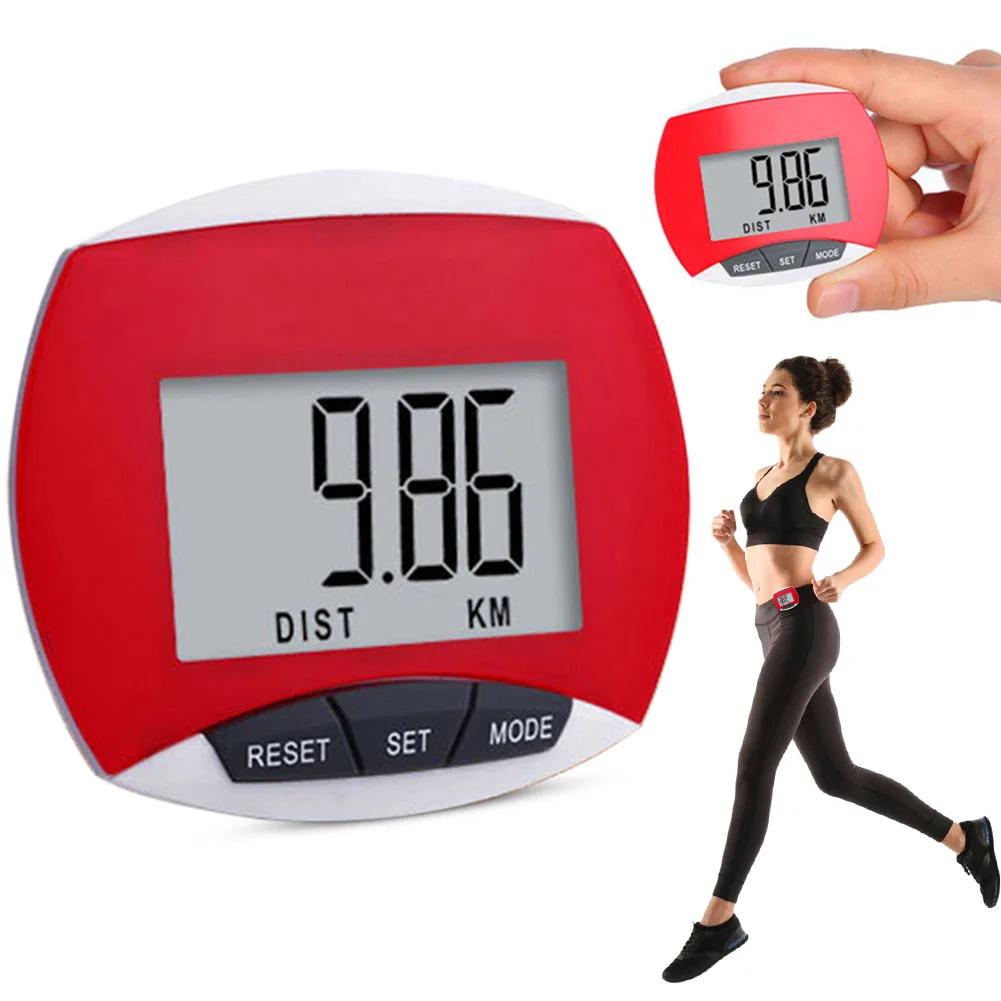 Digital Walking Pedometer Built-in Clip Walking Step Counter LCD Display Multi-Function 3D for Men Women Kids Adults Seniors