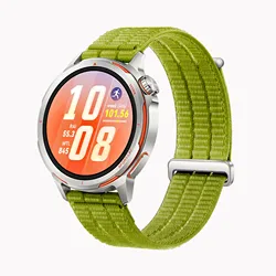 Premium Sport Nylon Loop Bracelet Band - Durable and Stylish Wrist Strap for Galaxy 6 40mm 44mm (Green Field)