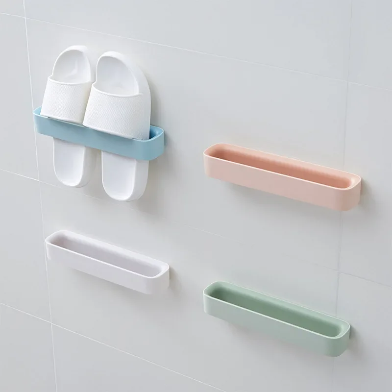 Bathroom Slippers Rack Wall-Mounted for Toilet Shoe Storage