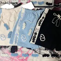 Japanese High Waisted Shorts for Women Cat Cute Cotton Pants New Bottoms Casual Fashion Summer Shorts Pantalones Cortos De Mujer