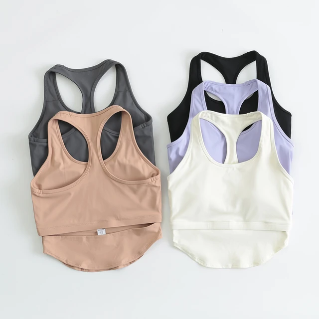 SYROKAN Women's Longline Sports Bra Padded Wireless Racerback Yoga Bras  Crop Tank Tops - AliExpress