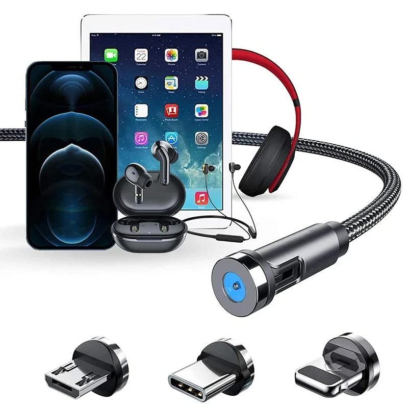 Magnetic 540-Degree Rotating Charging Cable