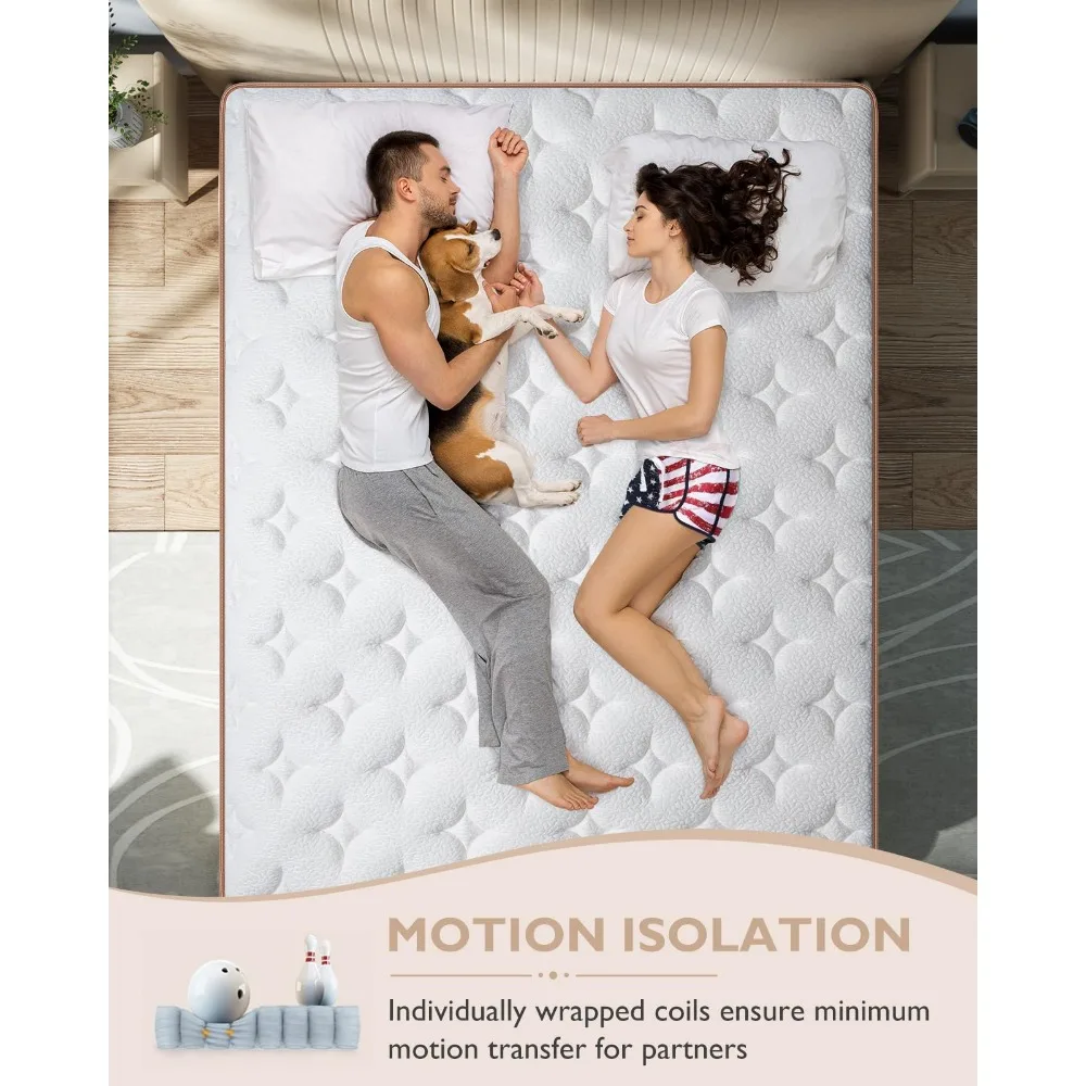 Premium Full Mattress 14 Inch - Hybrid Mattress with Advanced Pocket Spring Technology - Optimal Spinal Support 4