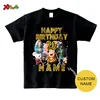 Family Matching Clothes Custom Name Black T Shirt for Family Matching Outfits Family Outfit Shirts Birthday Short Sleeve T-Shirt 4