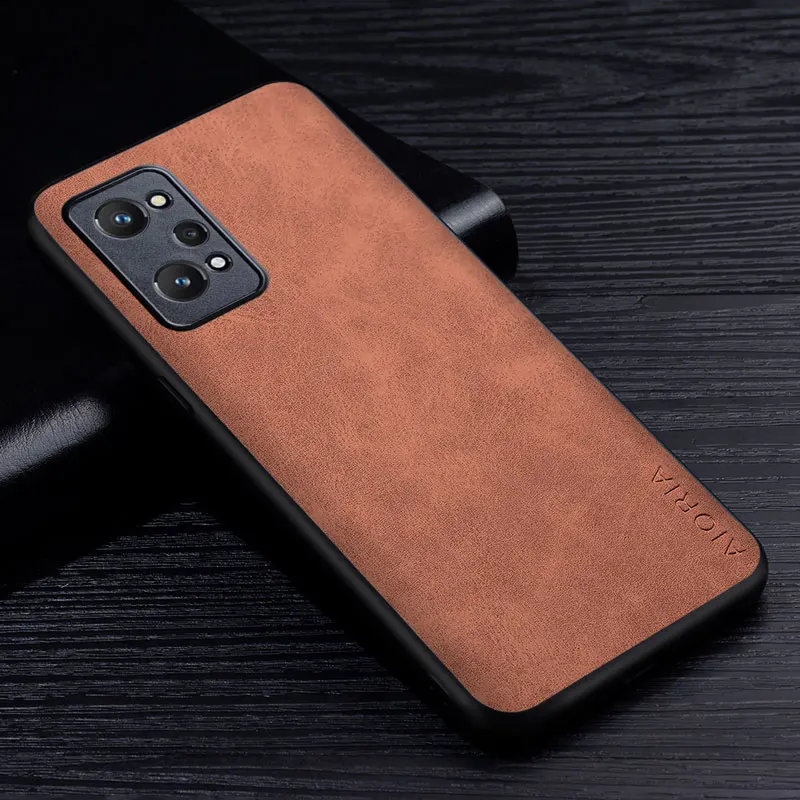 Premium PU Leather Scratch-Resistant Solid Color Phone Case