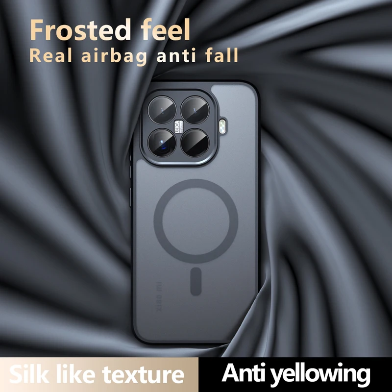 Shockproof Magnetic Matte Translucent Phone Case with Anti-Fingerprint Technology