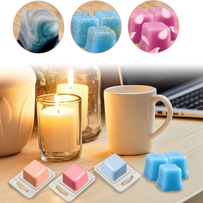 150Pack Wax Melt Container 1.3 Oz Plastic Wax Melt Set For Melts Clear Flip Top, Empty Candle Easy To Use Square