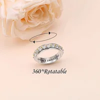 2025 New Rotatable Rotated Women Rings Stainless Steel Daisy Sunflower Anti Stress Ring for Girls Boho Fashion Jewelry Gift - Image 5