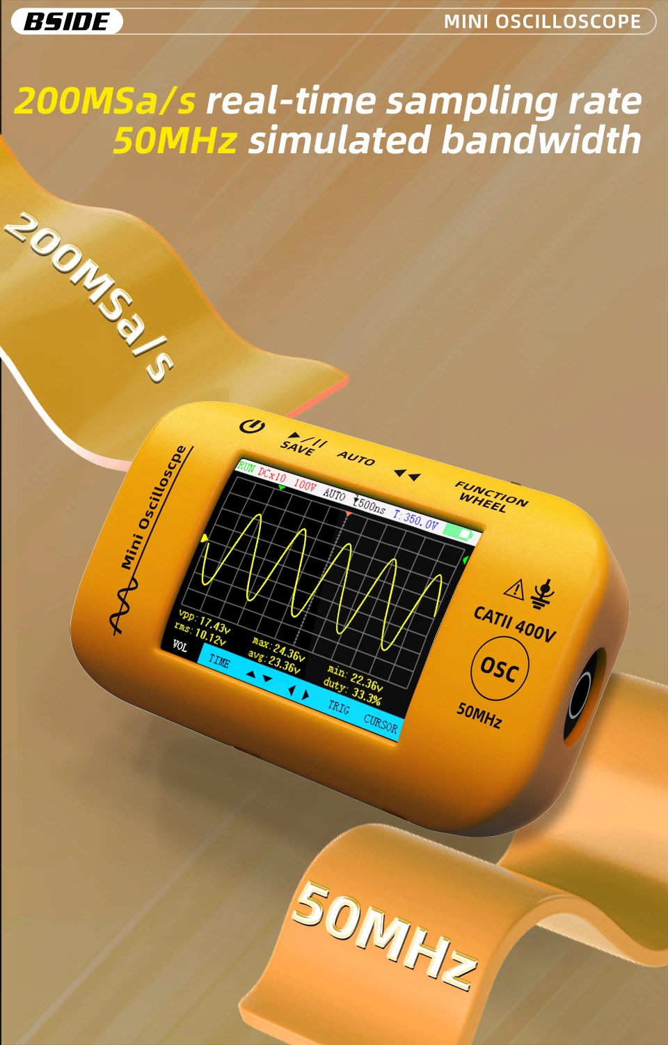 Mini Oscilloscope Portable OT2/OT4 Signal Generator Sampling Rate Electronics Re