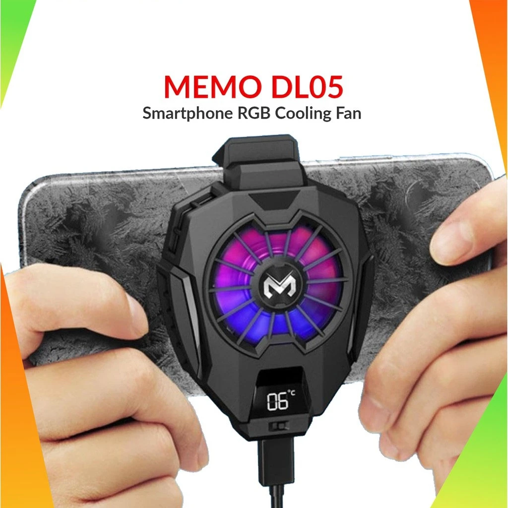 Universal Mobile Phone Cooler Cooling Fan Radiator For Pubg Cool Heat Sink Game Pad Rgb Light