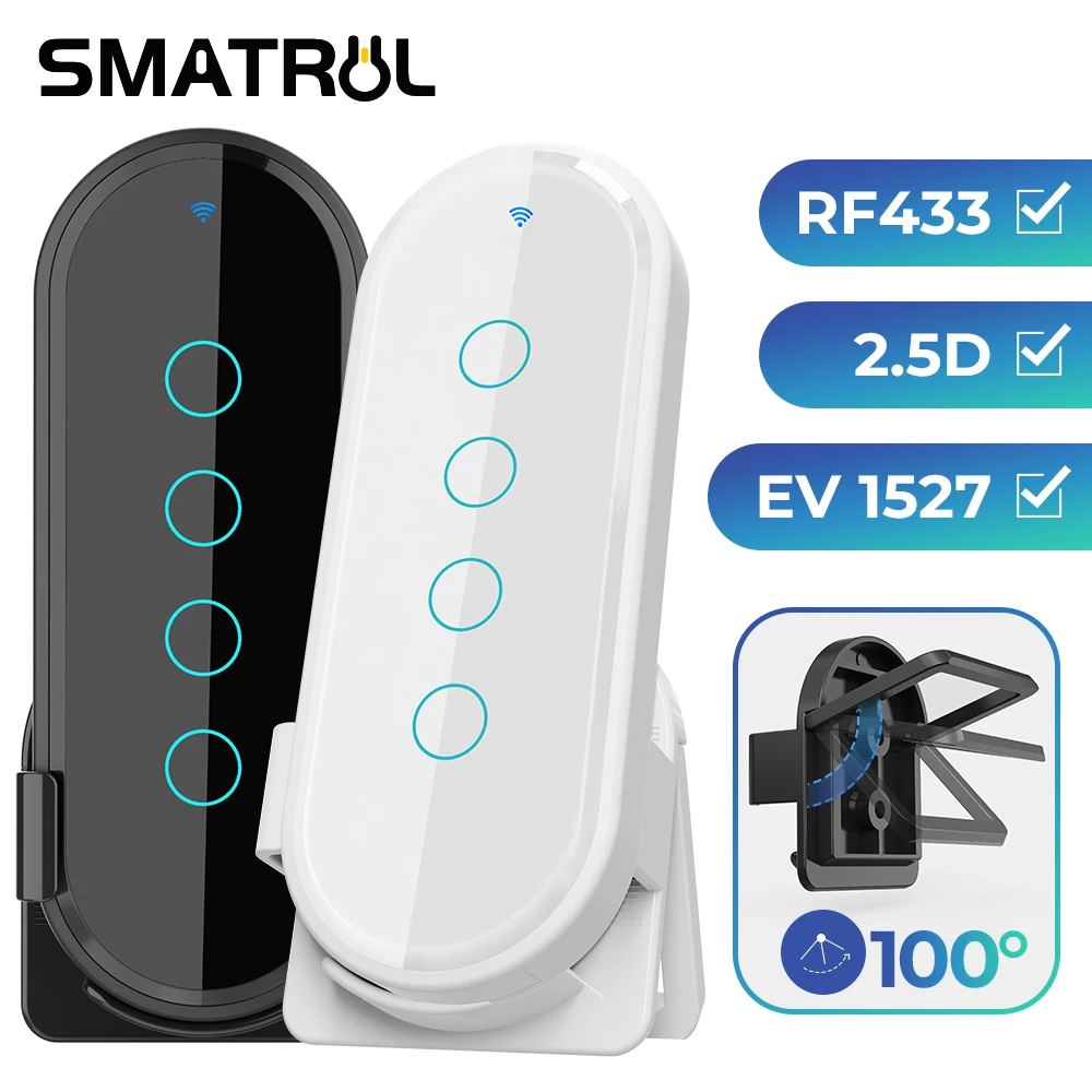 SMATRUL Smart Home New 433mhz 4 Key Ev1527 Coding Key Remote Control Switch Rf Transmitter Wireless Remote Control