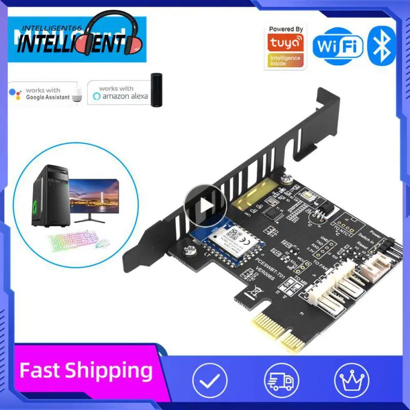 

Переключатель переключения питания для ПК Tuya, Wi-Fi, 1X PCIE карта для удаленного управления через компьютерное приложение, поддержка Alexa Home