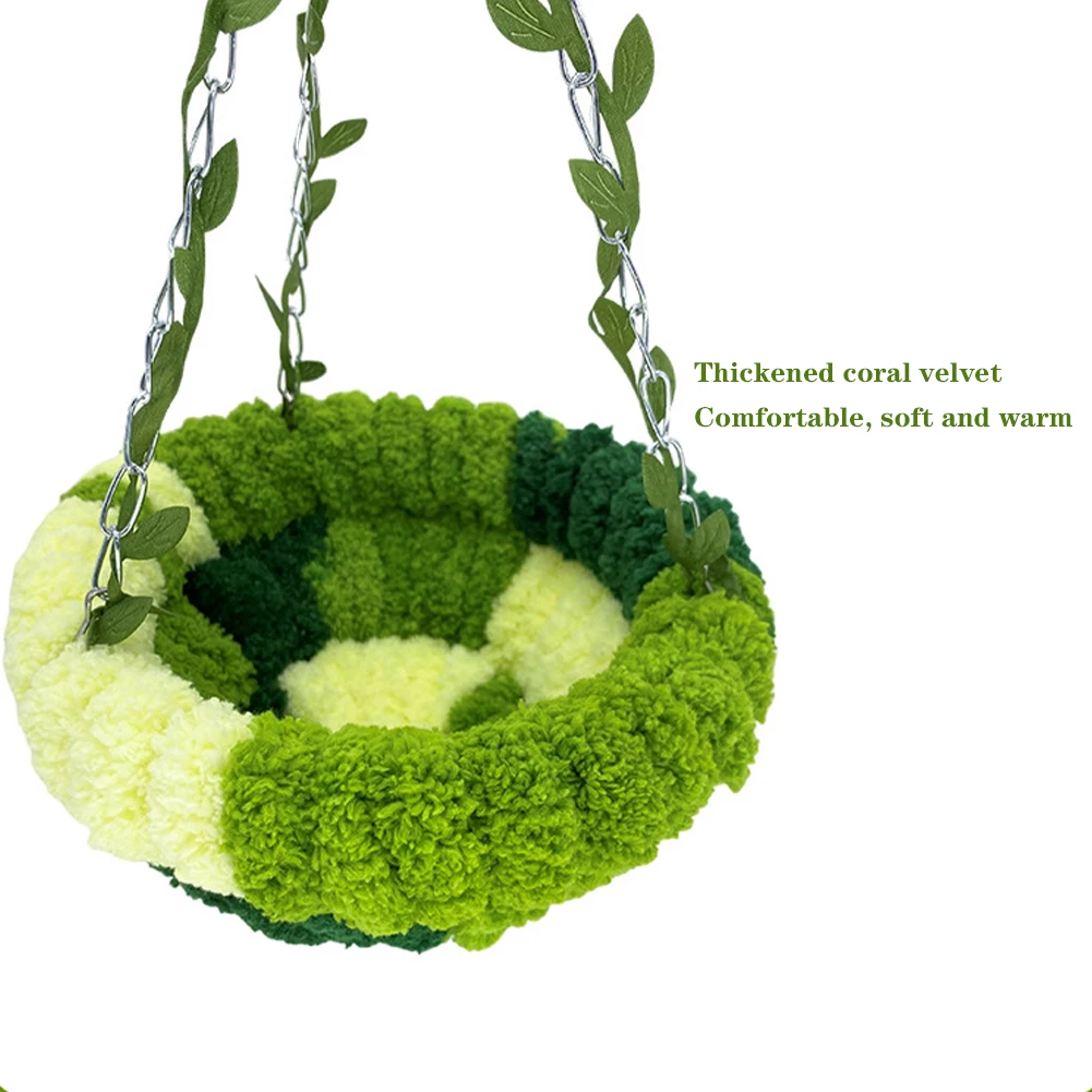 Bird Hammock Hanging Bed Comfortable Thick Coral Velvet Warm Bird Nest Accessories Swing for Parrot Lovebird Cages