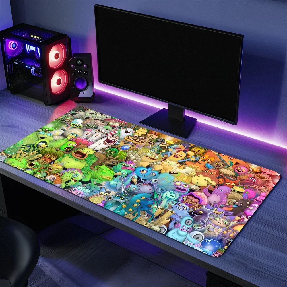 Game My Singing Monsters For PC Large MousePads Desk Gaming Mouse Pad Stitched Edges  Base Extended 3