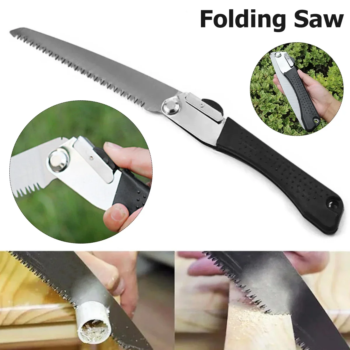 

Portable Folding Hand Saw Camping Saw Woodworking Foldable Secateurs Gardening Pruner 16.7 inch Tree Trimmers Garden Tool