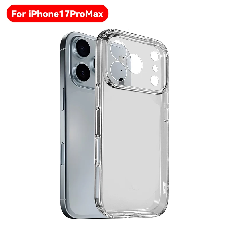 Enhanced Protective Transparent Case with Full Camera Guard and Anti-Fall Design