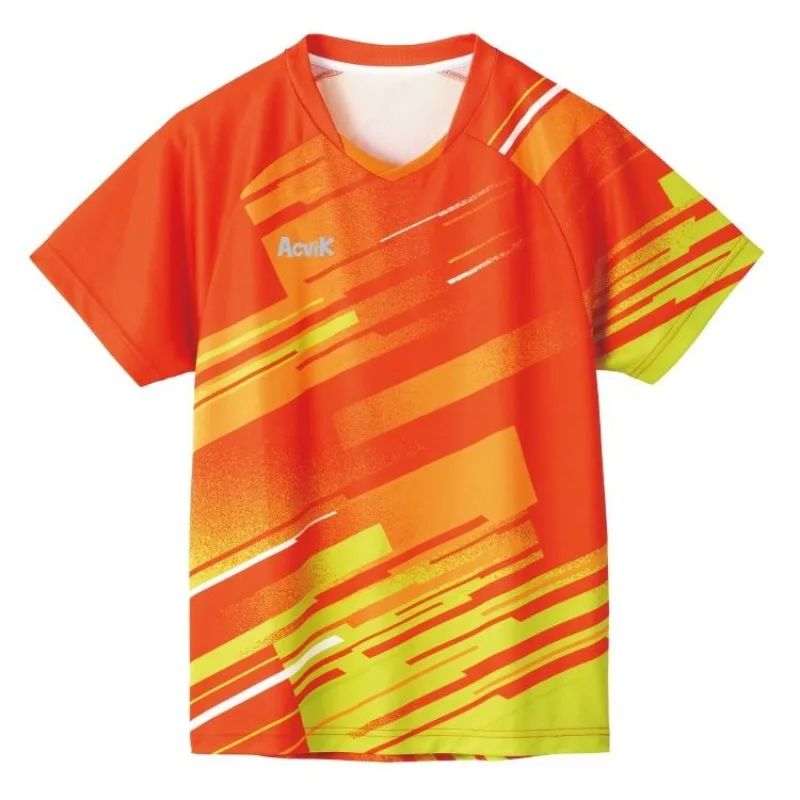 Unisex Table Tennis Uniform Sweat Absorbing Quick Drying Printed Sports Short Sleeves