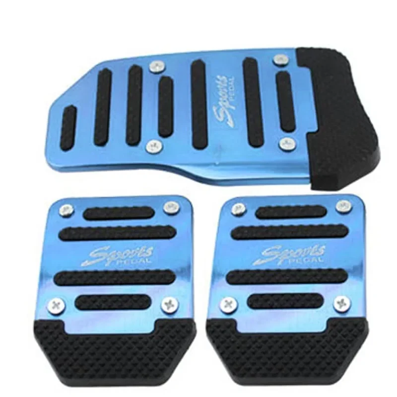 Car Accessories Car Pedals Pedal Cover Racing Pedals 3Pcs Universal Racing Manual Non-Slip Foot Pedal Pad Cover Aluminum Automatic Gear Brake Accelerator Car Interior Accessories