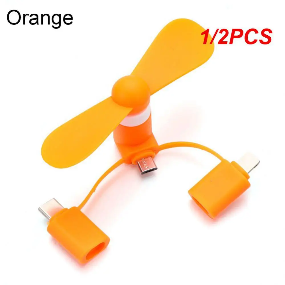 

1/2 шт. 3-в-1 мини-вентилятор USB Тип C микро-USB мини-вентилятор охладитель для сотового телефона HTC высококачественный USB