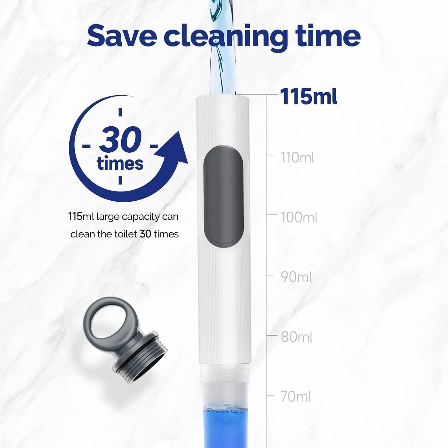 Silicone Toilet Brush with Wall Mount 5