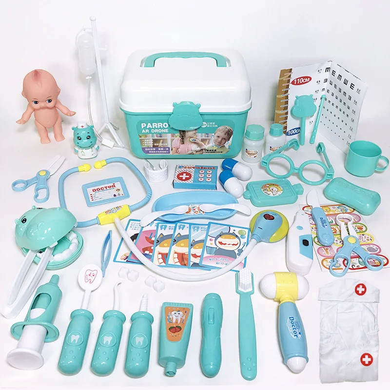 

Children Simulation Medical Toy Dentist Role-playing Set Simulation Sound And Light Stethoscope Girls Collocation Clothing