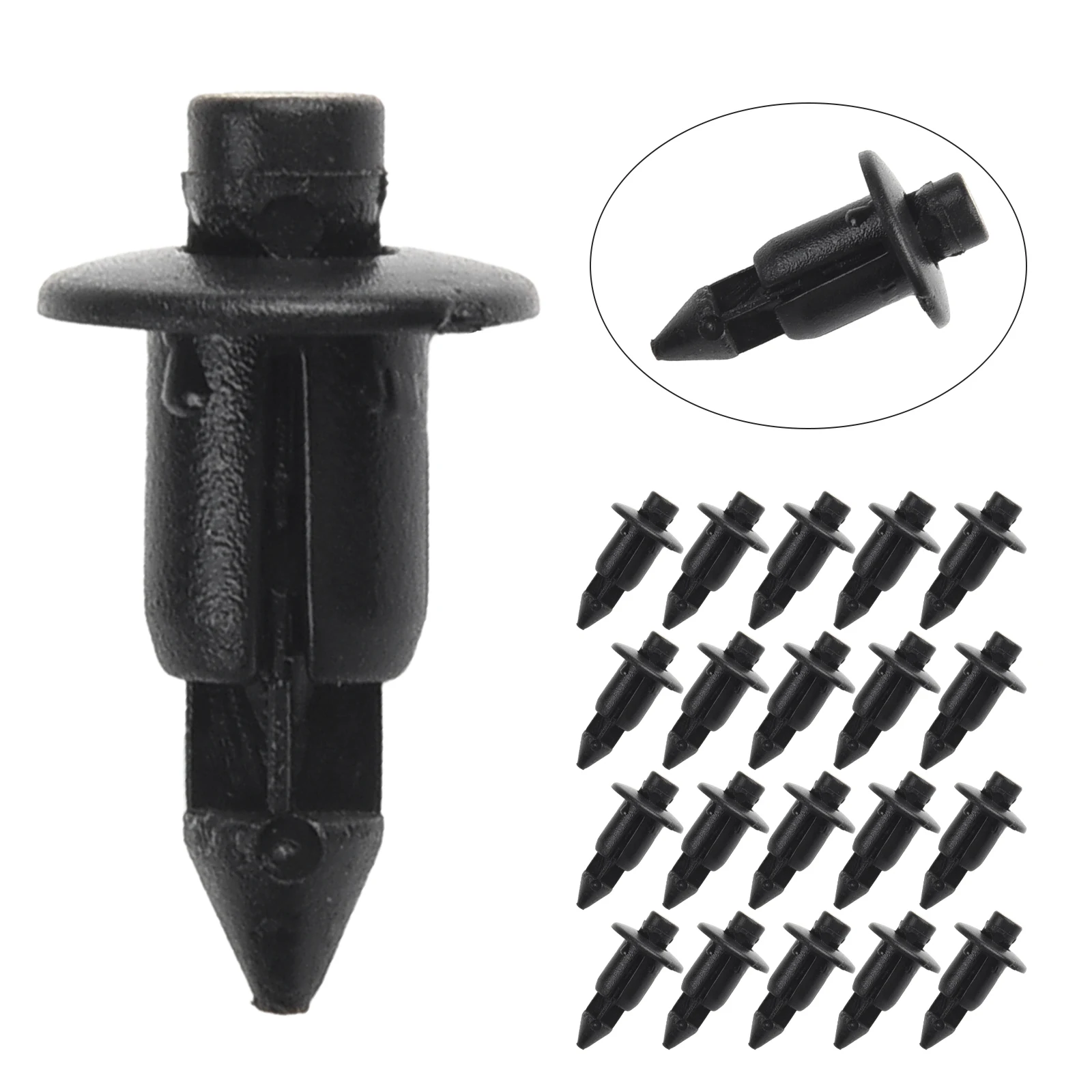 

20Pcs 6mm Black Rivet Fairing Bodys Trim Panel Fastener Screws Clips For Suzuki Motorcycle Car Accessories Auto Fastener Clips