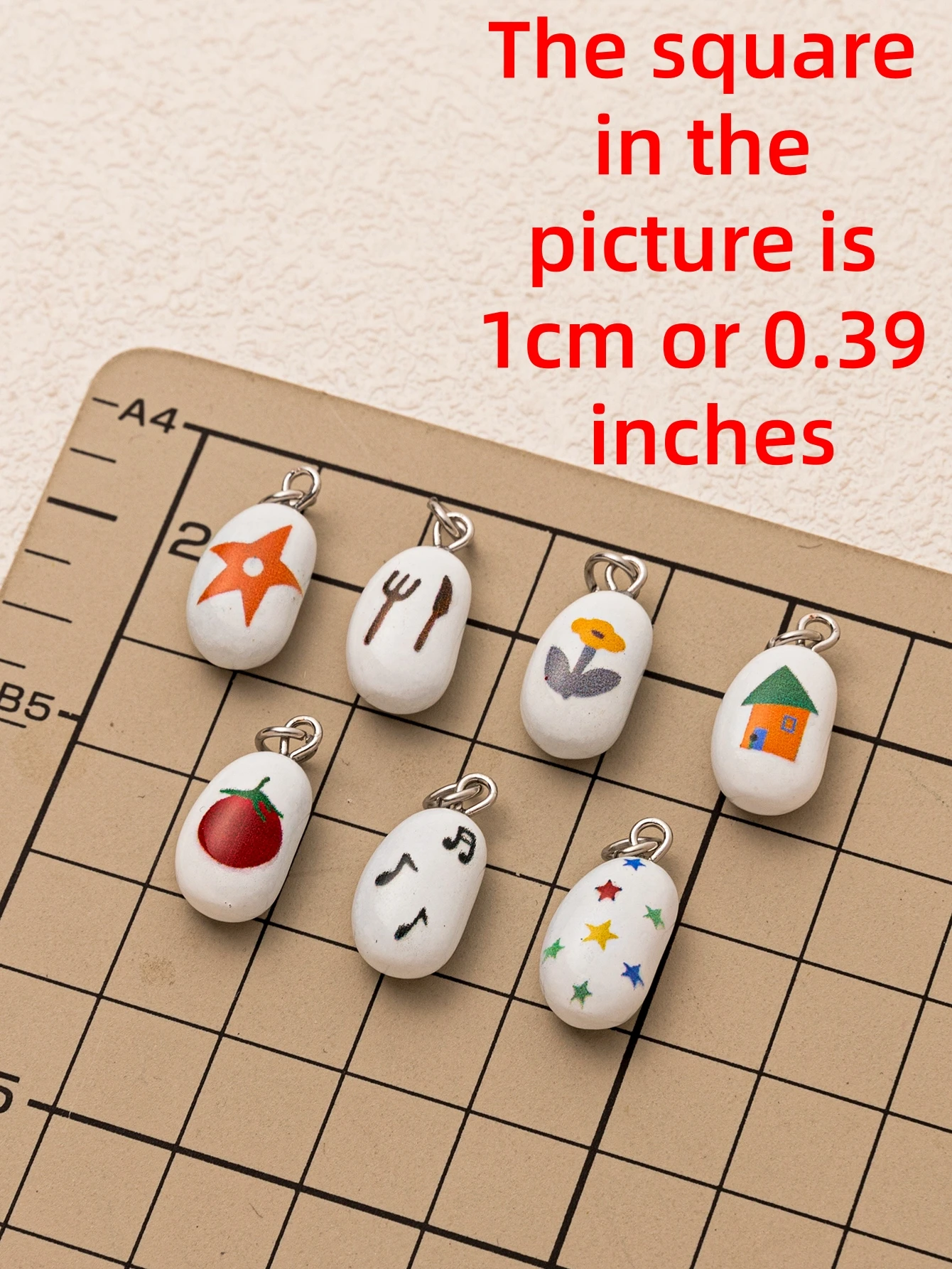 Modisches und beliebtes Dopamin-Messer- und Gabel-Tomatenhaus-Charm-Set für DIY-Anhänger und Schmuckherstellung