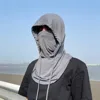 Full Face Cover Fishing Hat Sun Cap With Mask Summer Hat Outdoor Anti-uv Sunscreen Hat Protect Neck Hiking Hat Unisex 3