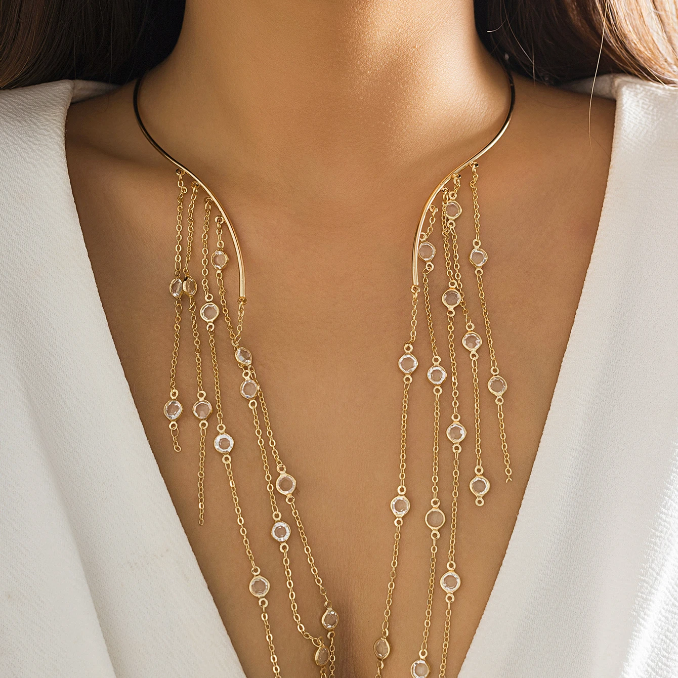 Lepidi 2 Pièces Collier Coeur pour Femme, Collier Perles en