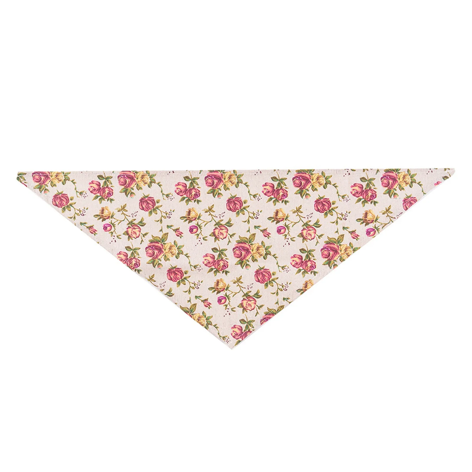 Cat Bib Dog Scarf Puppy Bib Pet Saliva Towel Flower Pattern Stylish Decorative Pet Printing Saliva Towel Scarf For Small Dogs