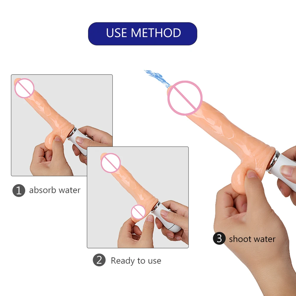 IKOKY 12 Mode Ejaculating Dildo Vibrating Penis Squirting Cock Sex Toys for Woman