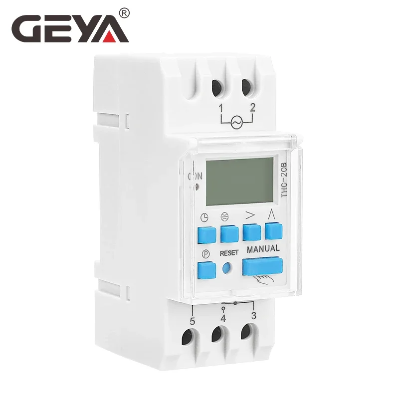 GEYA THC interruttore Timer astronomico Display LCD 16A 20A 30A controllo temporizzazione interruttore Latitude 110V 220V