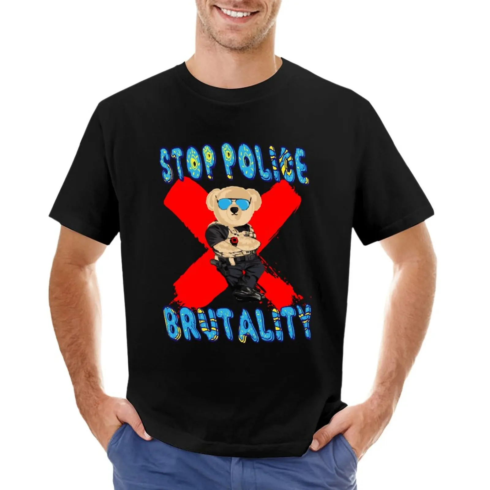 

Stop Police Brutality T-Shirt sweat shirts mens graphic t-shirts anime