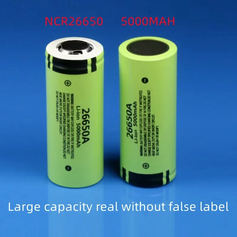 

100% New Original High Quality 26650 Battery 5000mAh 3.7V 50A Lithium Ion Rechargeable Battery For 26650A LED Flashlight+charger