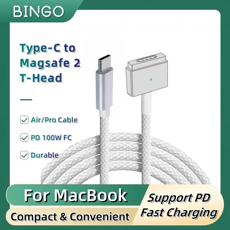 Magnetic Braided USB-C to Magnetic Charging Cable