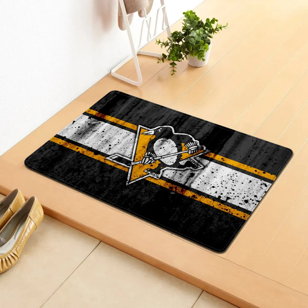 Ice Hockey Sports Door Mat Washable Non-Slip Living Room Sofa Chairs Area Mat Kitchen Toilet Rug 4