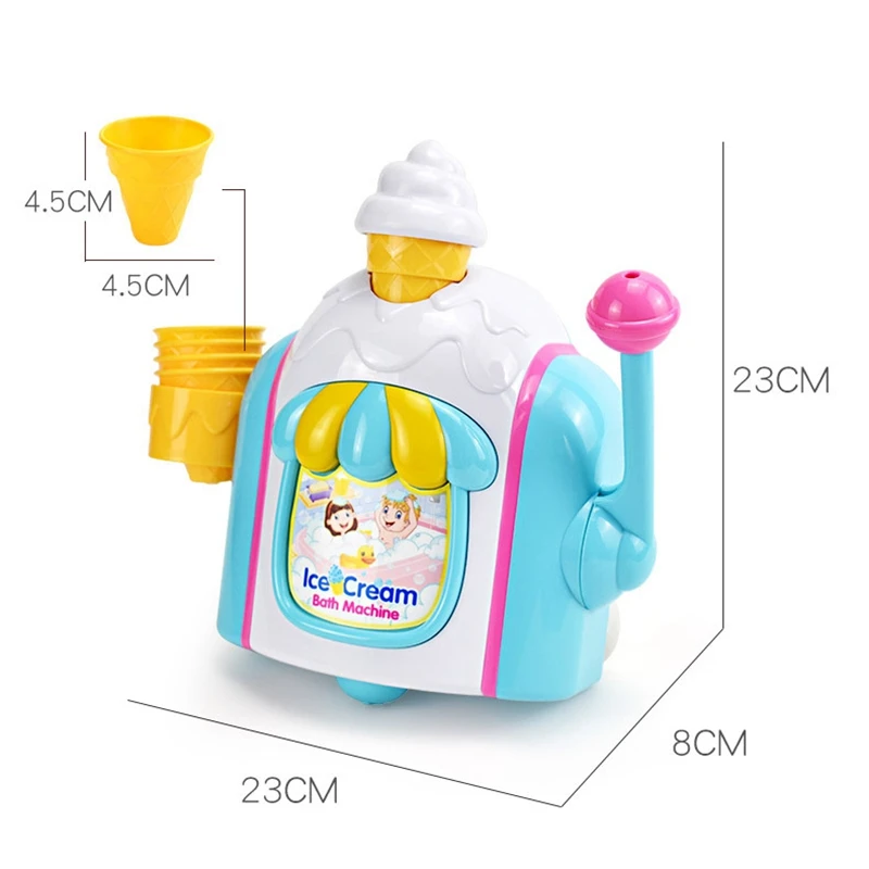 Ice Creams Maker Bubble Machine Bath Toys Fun Foam Bathtub Toy Gift Bath Toys For Children Bathing Water Bubble Machine 5