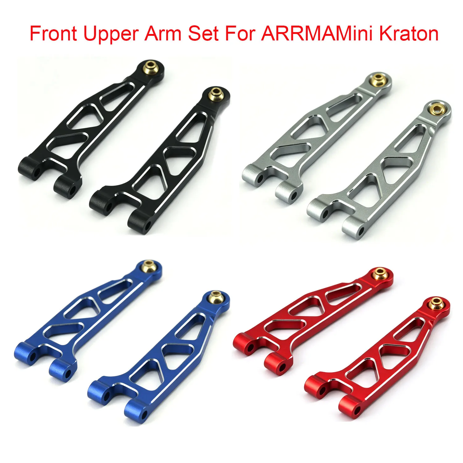 ARRMA 미니 크라톤 1/16 RC 자동차 업그레이드 부품용 알루미늄 프론트 어퍼 암 세트