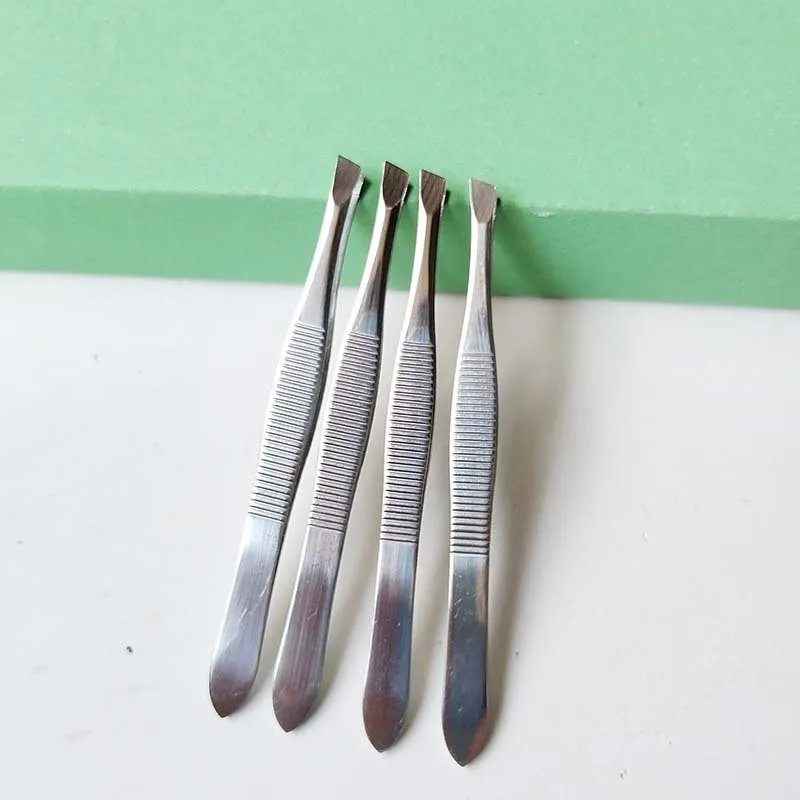Precision Slant Eyebrow Tweezers 1Pcs Non-slip Makeup Remover Tweezer Tools Stainless Steel Face Hair Women Removal Clip