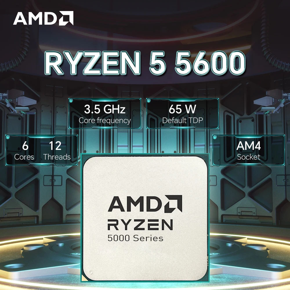 CPU Amd Ryzen 5 R5 5600 Amazon.com: AMD Ryzen 5 5600 6-Core, 12-Thread Unlocked Desktop
