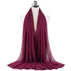 Femmes musulmanes en mousseline de soie Hijab châles écharpe Modal coton Jersey Hijabs plaine douce pour femme musulman Voile bandeau 70*180 cm islamique