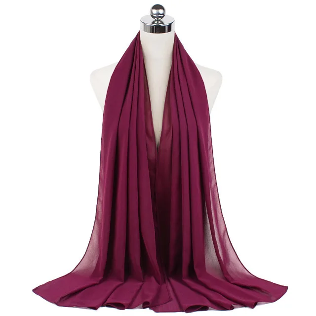 Femmes musulmanes en mousseline de soie Hijab châles écharpe Modal coton Jersey Hijabs plaine douce pour femme musulman Voile bandeau 70*180 cm islamique