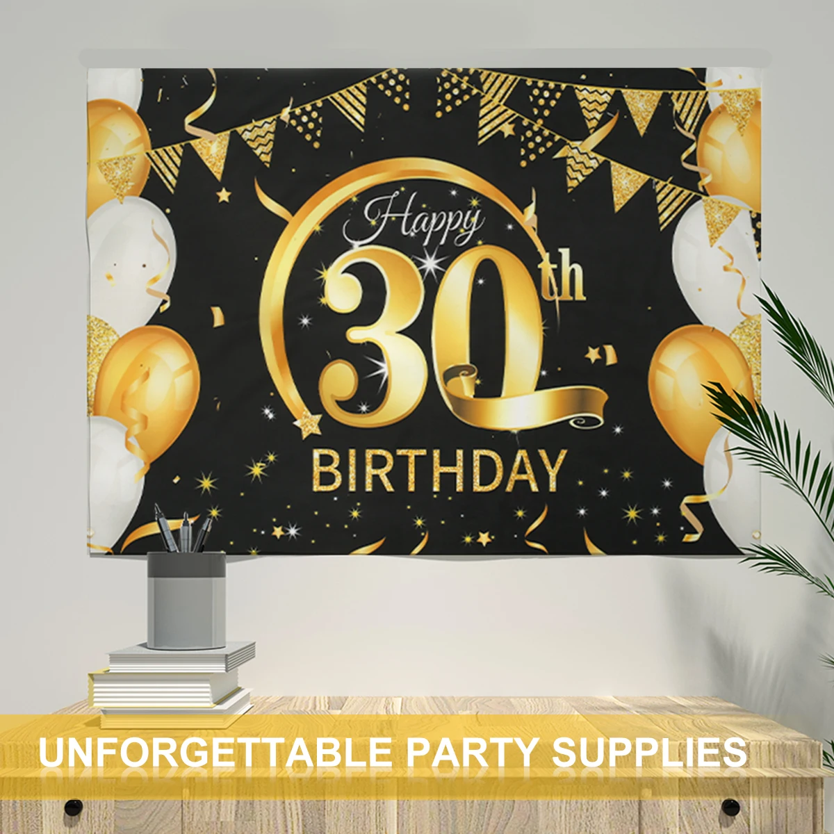 Goldenes Glitzer-Banner 'Deine Nächste Party Ist Im Altenheim' - 12 Dreieckige Fahnen Für Geburtstagsfeiern