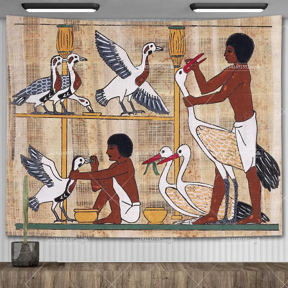 部屋のための古代エジプトのペチペストリー、egyptian Huds