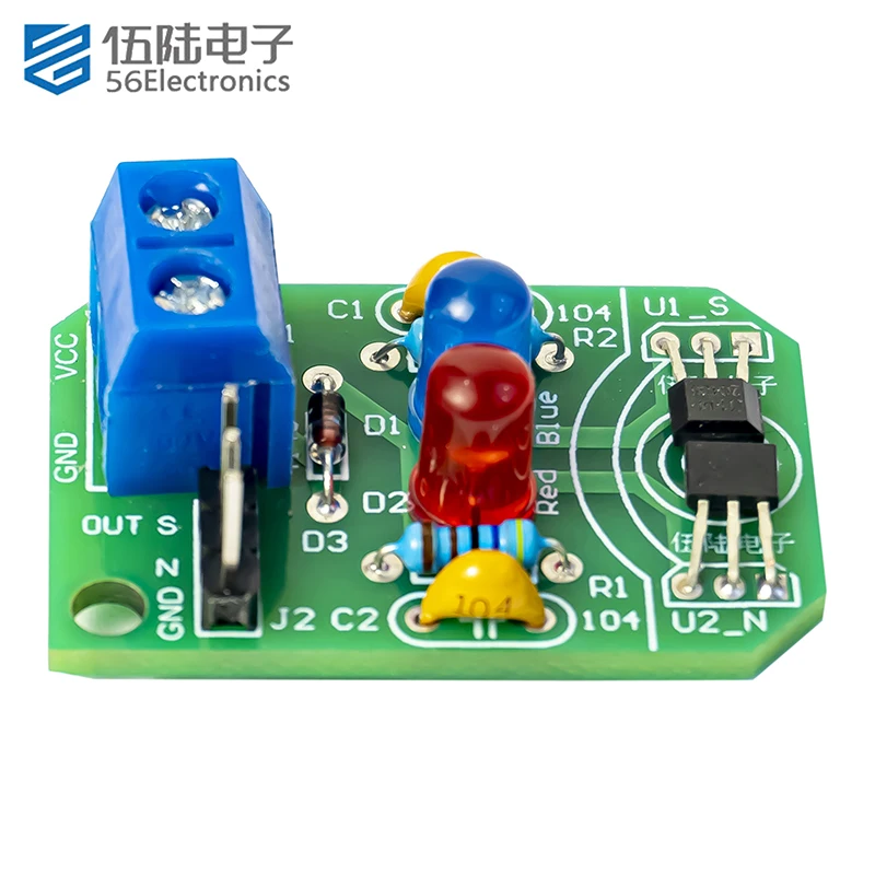Hall Sensor Magnetic Detection Pole Resolver DIY Kit Electronic Components Assembly and Soldering Boards electronic kit